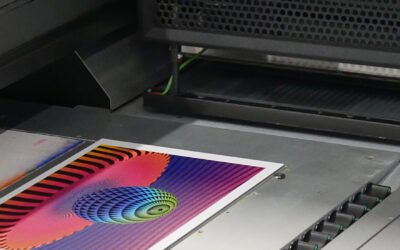 Moderne Grafik im haptischen Druck mit 3D-Effekt